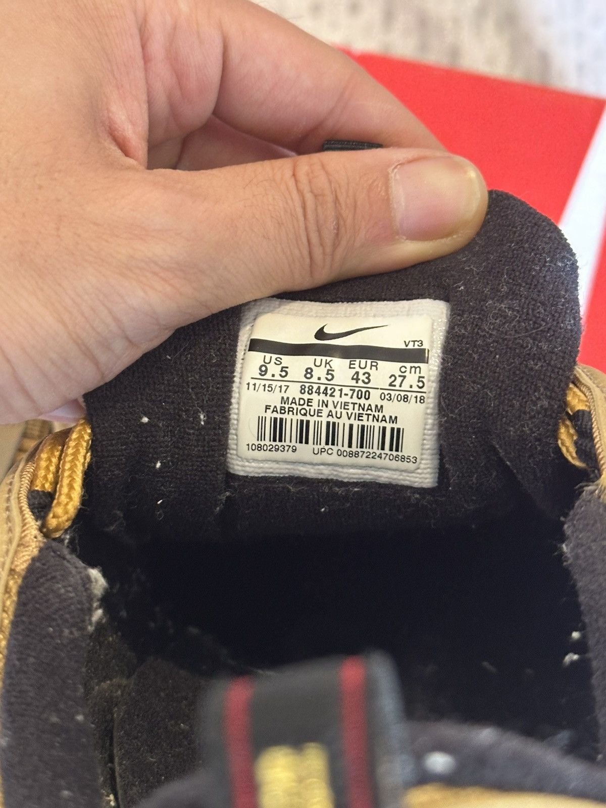 Nike AIR MAX 97 METALLIC GOLD 2017 Size US 9.5 / EU 42-43 - 6 Thumbnail
