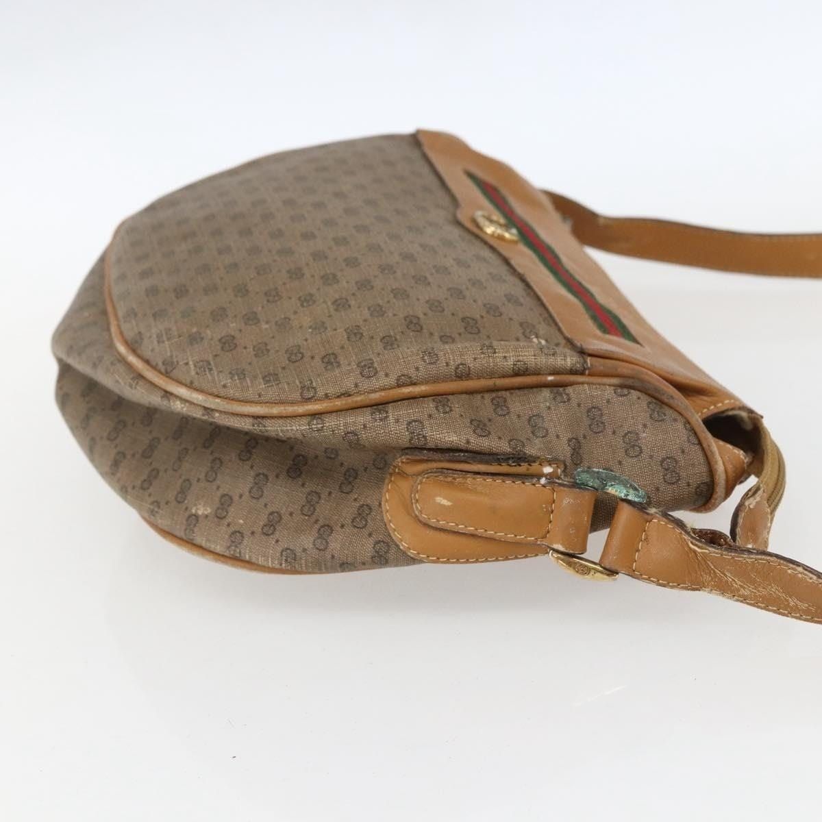 Gucci Gucci Micro GG Supreme Web Shoulder Bag Beige Size ONE SIZE - 5 Thumbnail