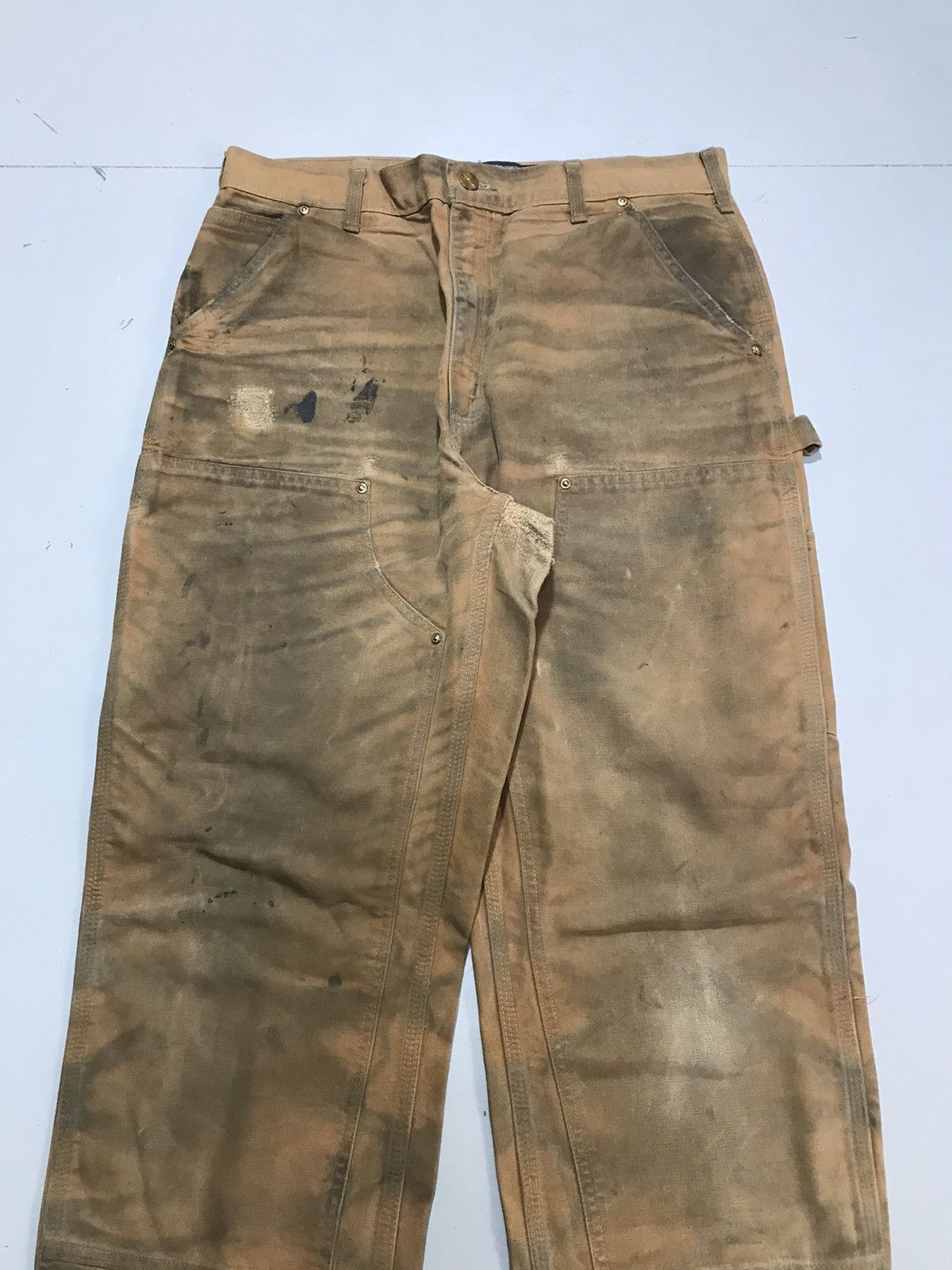 Carhartt Vintage Carhartt B01 BRN dusty double knee workwear Size US 34 / EU 50 - 5 Thumbnail