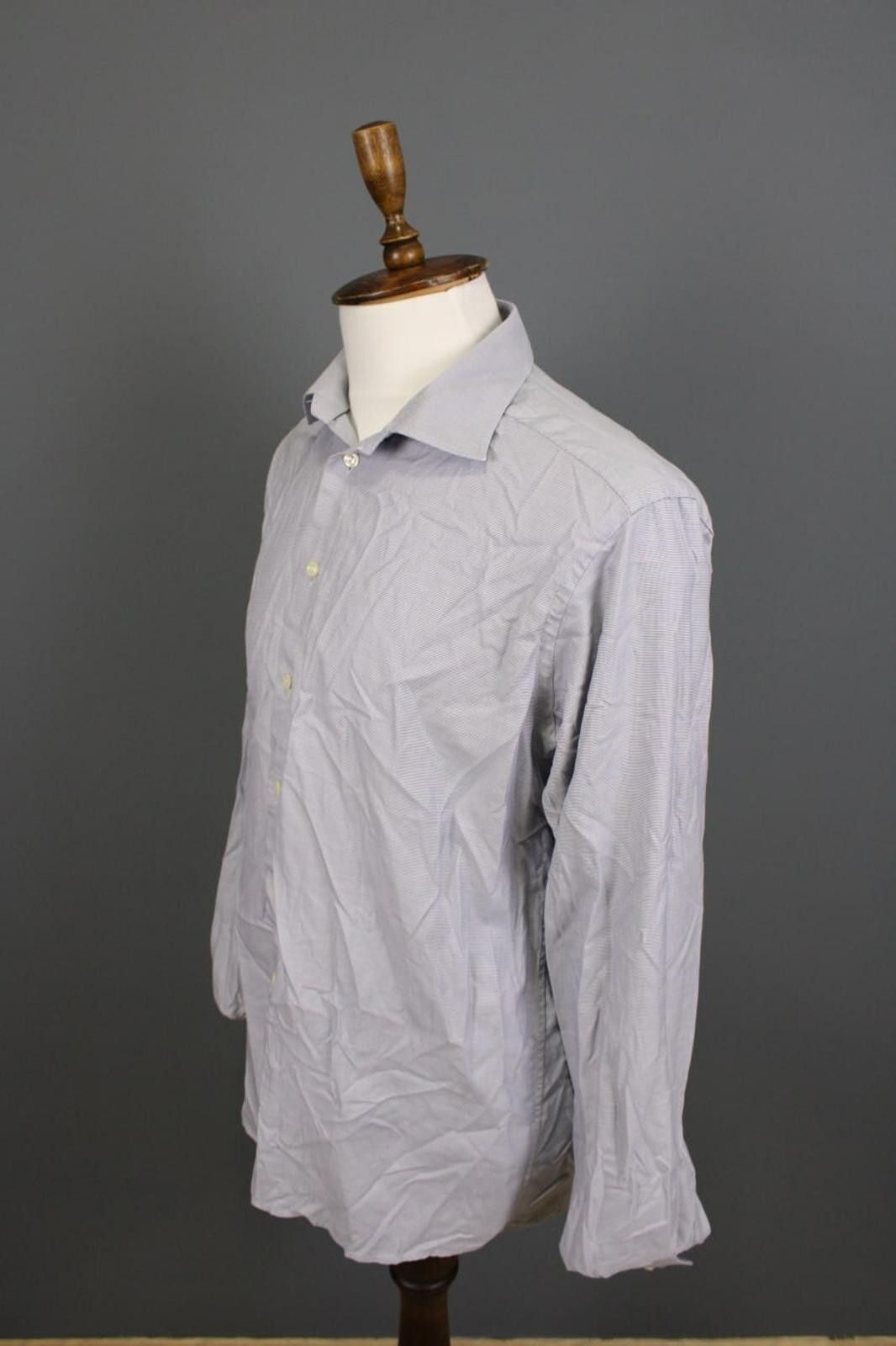 Eton Eton Slim Fit Blue Luxury Dress Shirt Size 43 / 17 / XL Size US M / EU 48-50 / 2 - 4 Thumbnail