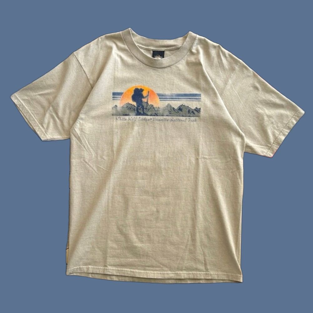 Vintage VINTAGE Yosemite National Park White Wolf Lodge Hiking T-Shirt XL Mens Brown 90s Outdoor Nature Animals Size US XL / EU 56 / 4 - 1 Thumbnail