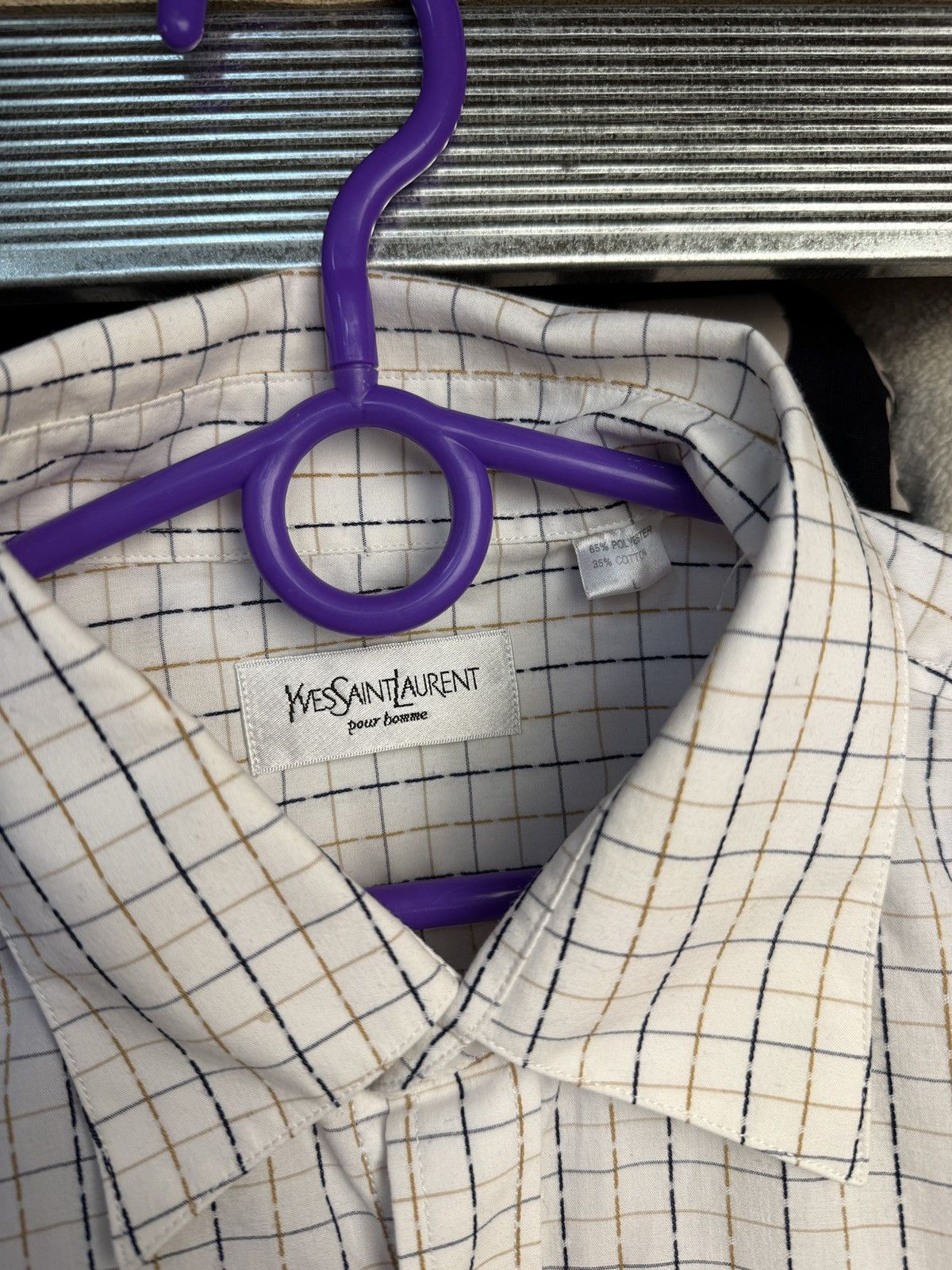 Vintage Striped YSL Shirt Summer Yves Saint Laurent Shirt Size US L / EU 52-54 / 3 - 9 Thumbnail