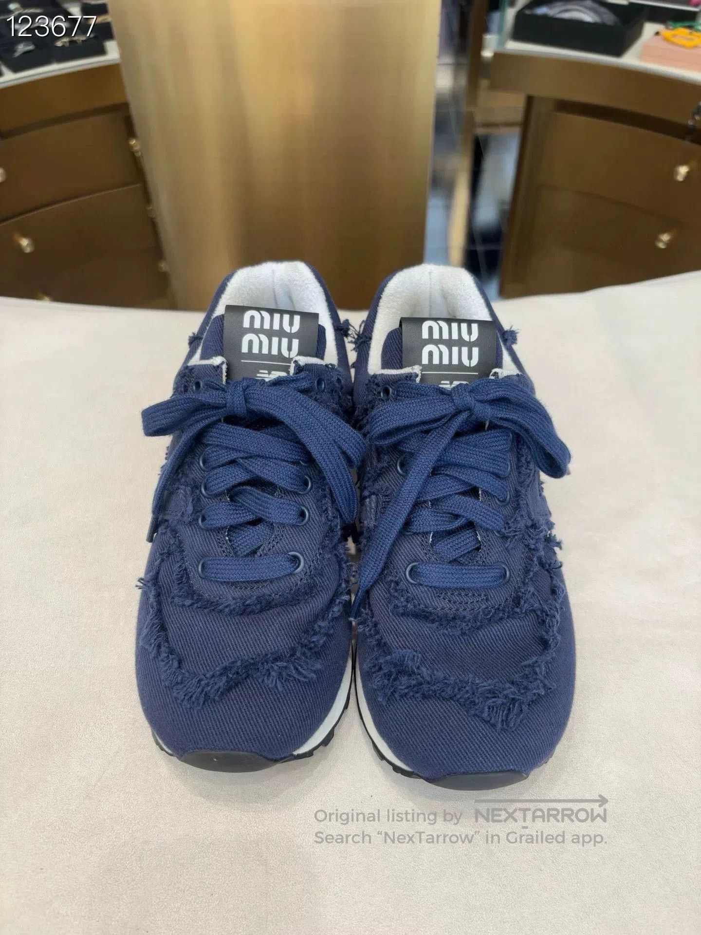 Miu Miu New Balance x Denim Sneakers. Size US 5 / IT 35 - 1 Thumbnail