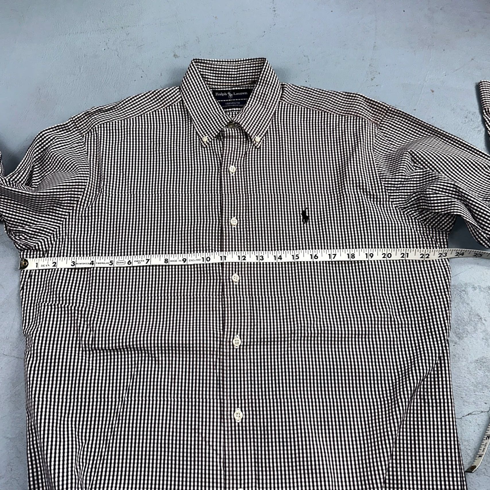 Ralph Lauren Ralph Lauren Black Check Button-Up Shirt Yarmouth Long Sleeve 15.5 Mens Classic Collared Size US M / EU 48-50 / 2 - 6 Thumbnail
