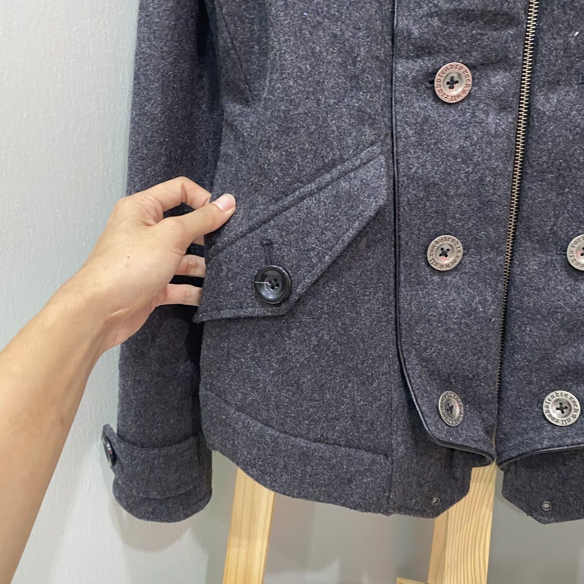 PPFM PPFM Archive Napoleon Fur Hooded Wool Jacket Y2K Punk Style Size US M / EU 48-50 / 2 - 7 Thumbnail