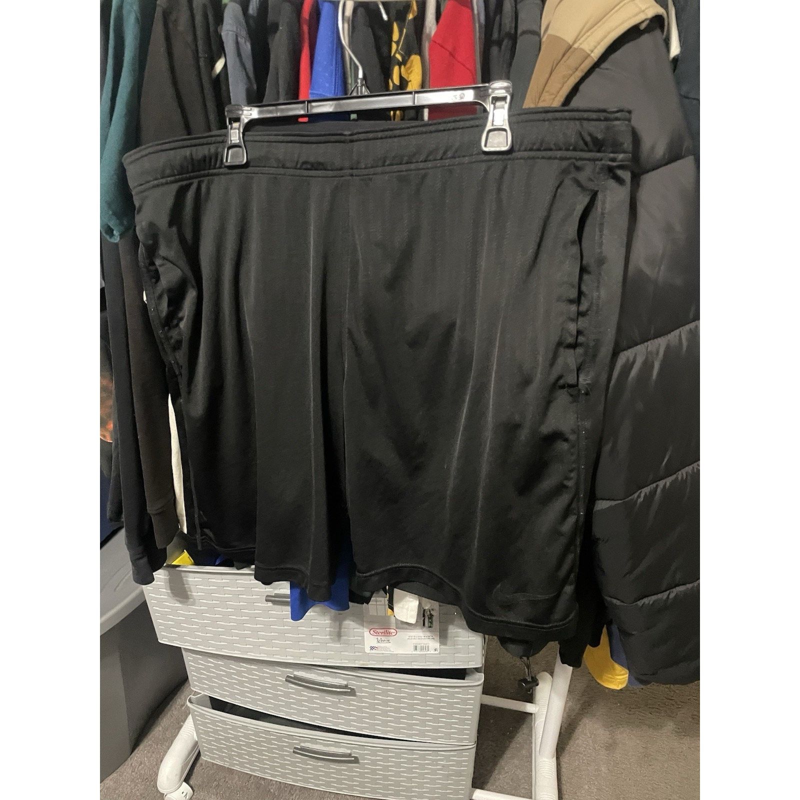 Nike Size L- Nike Dri-FIT Basketball Shorts All Black Cat Men's Size US 41 - 1 Thumbnail