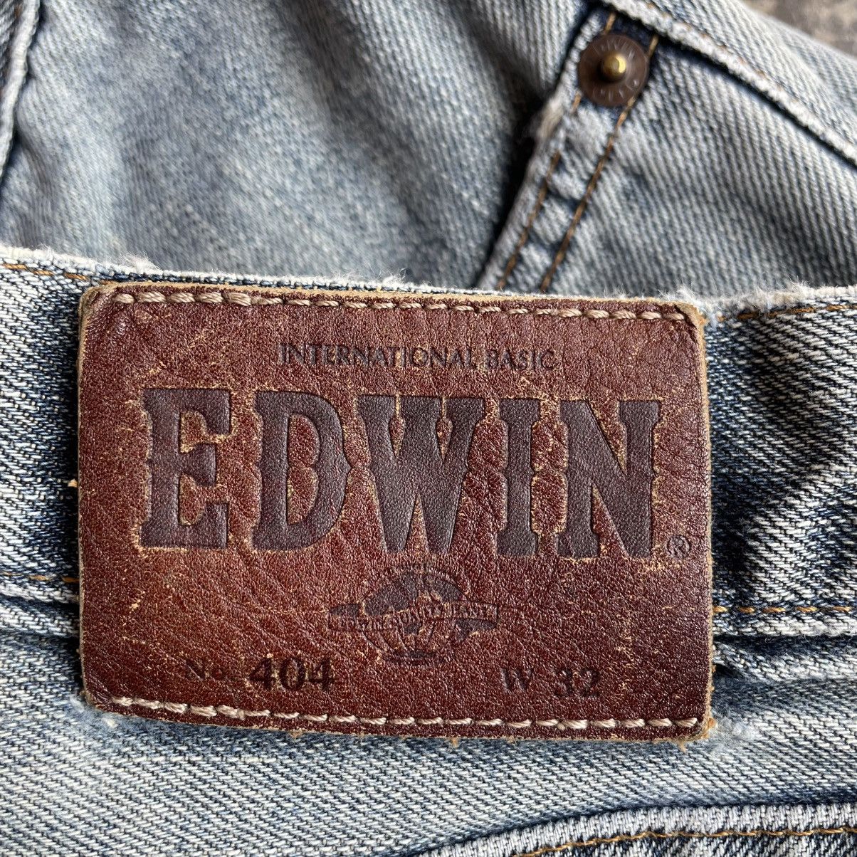 Edwin 🔥Vintage Edwin 404 Stoned Washed Ripped Distress Denim Jeans Size US 31 - 10 Thumbnail