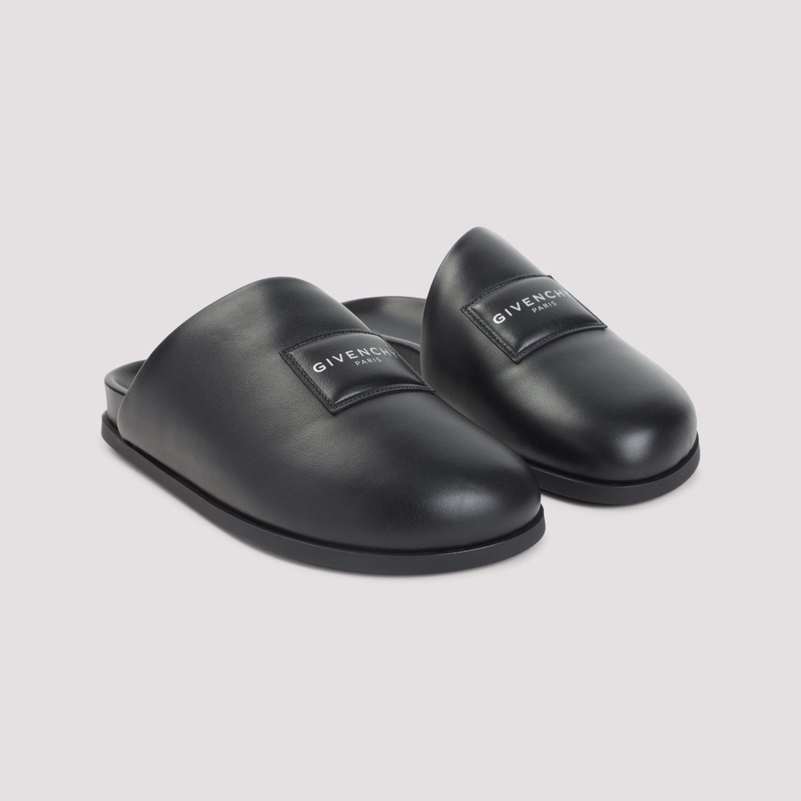 Givenchy GIVENCHY Black Leather Mules New & Authentic (Women's size:9 Size US 9 / IT 39 - 2 Thumbnail
