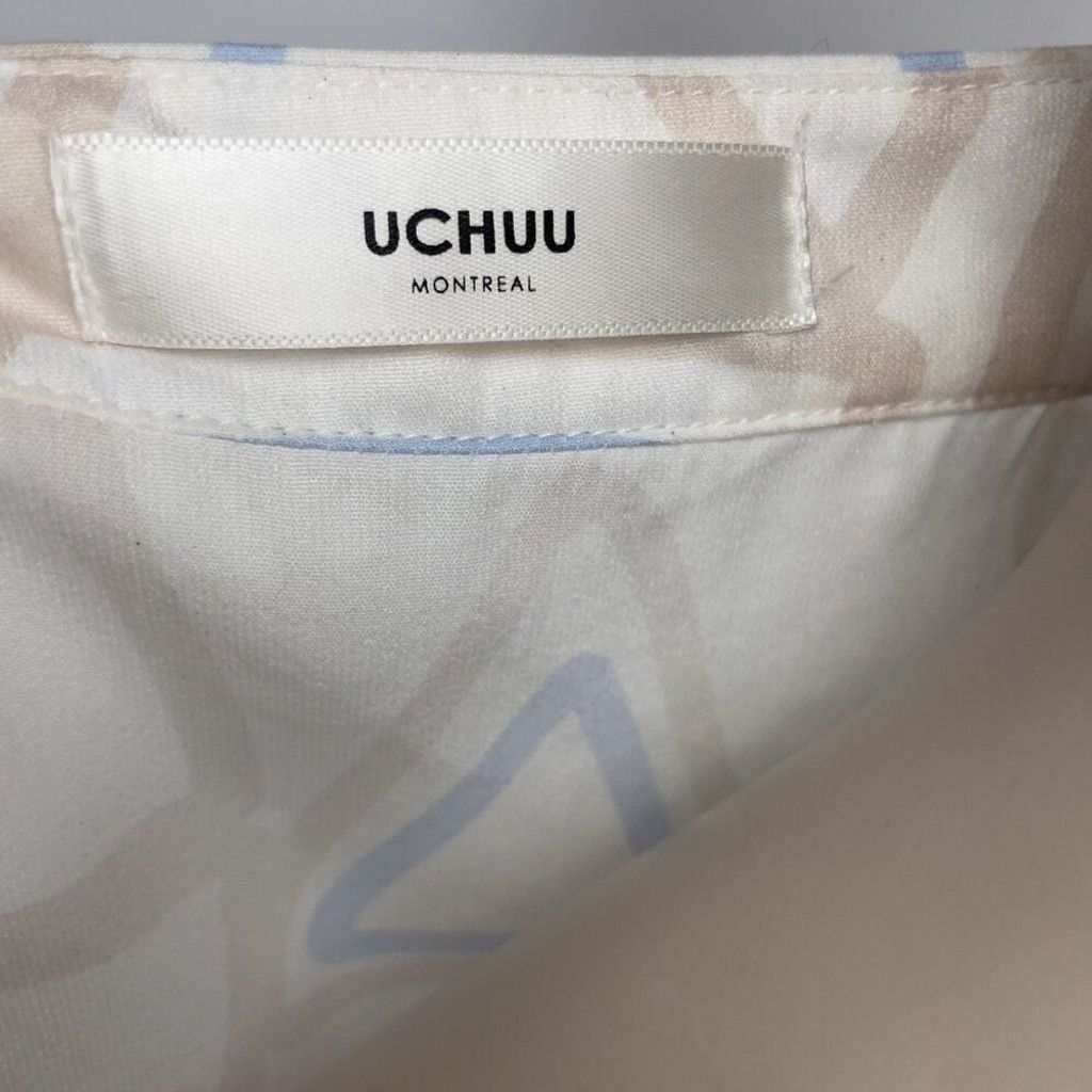 Other UCHUU Designer Mtl Flounce Summer Geometric White Dress 2 Size XS / US 0-2 / IT 36-38 - 6 Thumbnail