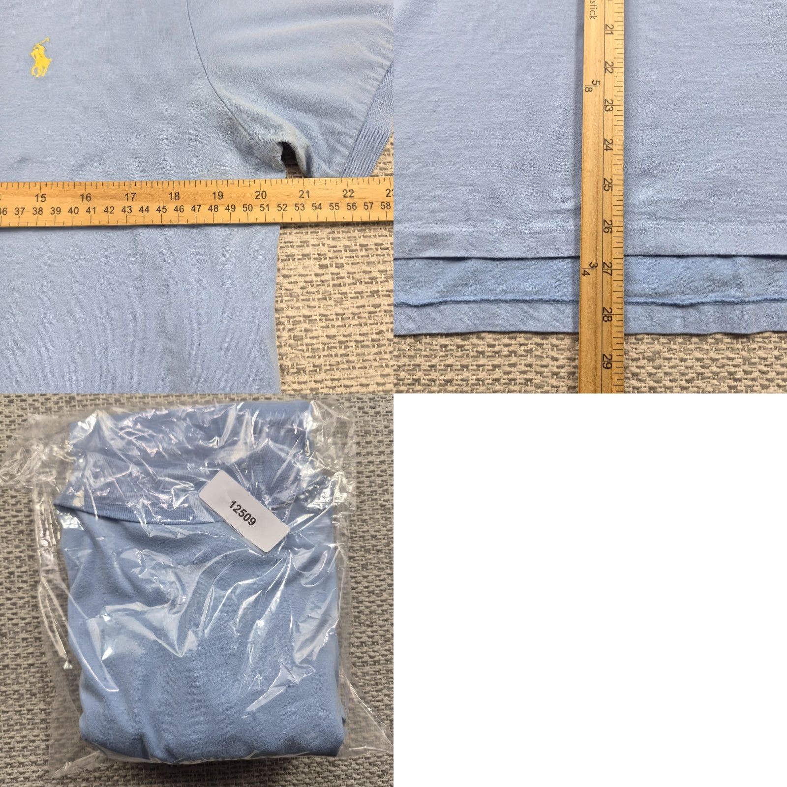 Polo Ralph Lauren Polo Ralph Lauren Polo Shirt Mens Large Blue Custom Fit Pique Cotton Knit Size US L / EU 52-54 / 3 - 8 Thumbnail