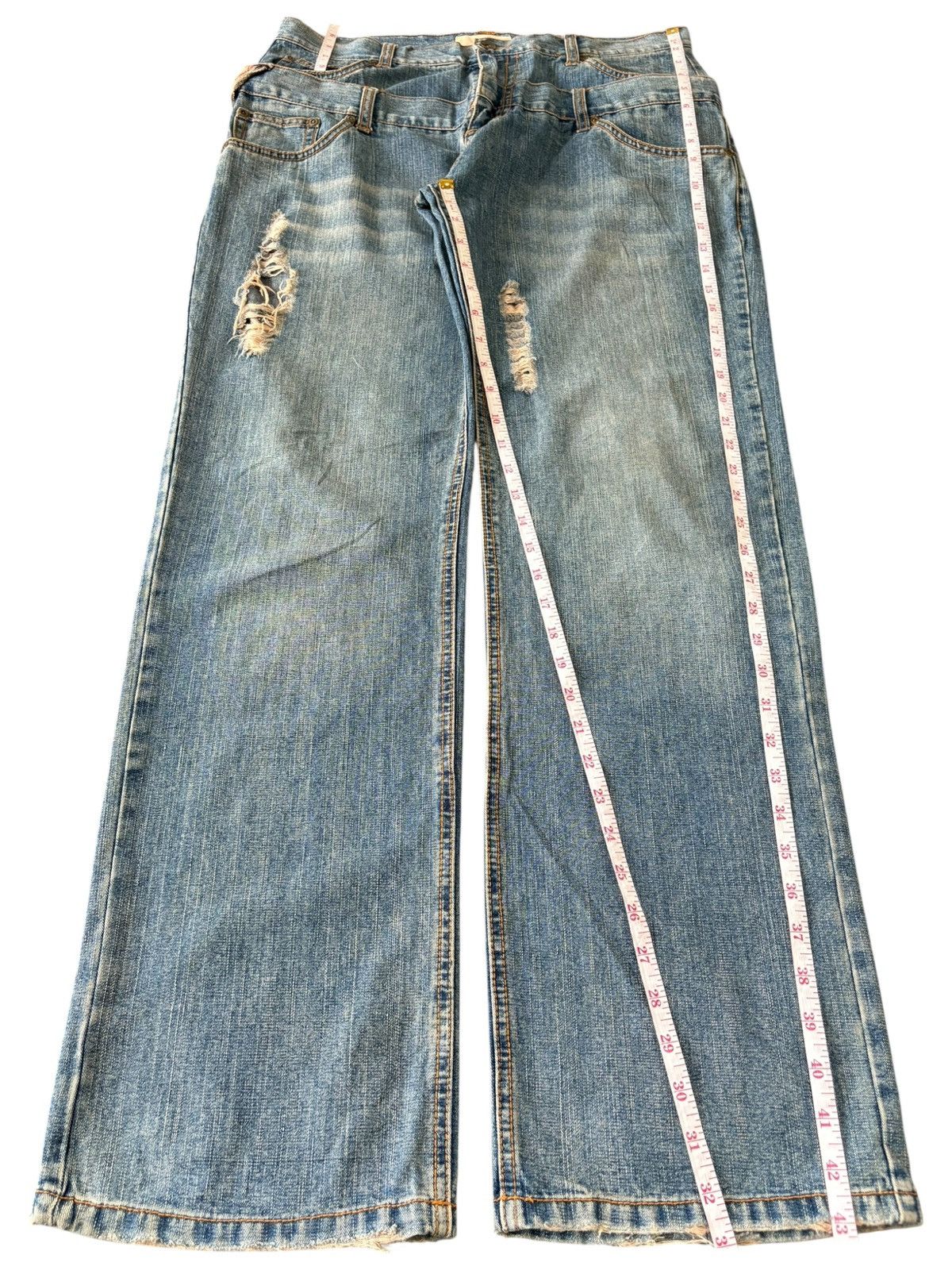 JNCO Vintage Japanese Brand Double Waist Distressed Baggy Jeans Size US 34 / EU 50 - 11 Thumbnail