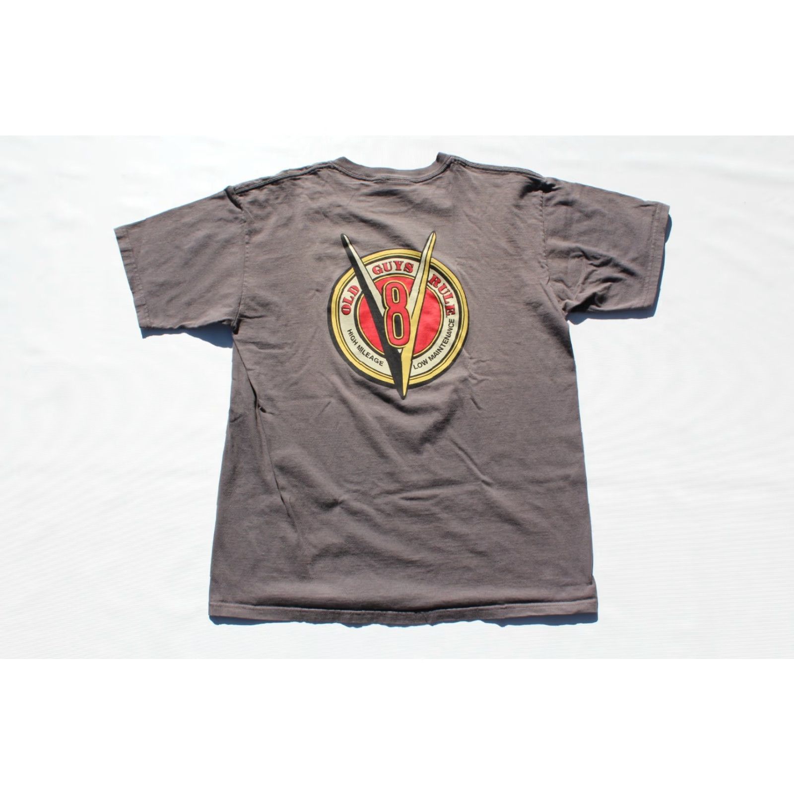 Vintage Old Guys Rule V8 High Mileage Low Maintenance Grey Muscle Street Hot Rod Large Size US L / EU 52-54 / 3 - 2 Thumbnail