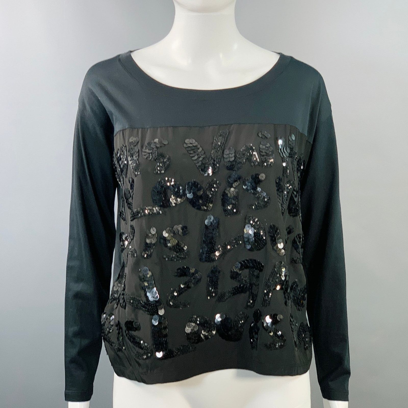 Louis Vuitton STEPHEN SPROUSE x LOUIS VUITTON Black Cotton Graffiti Top Size XS / US 0-2 / IT 36-38 - 1 Thumbnail