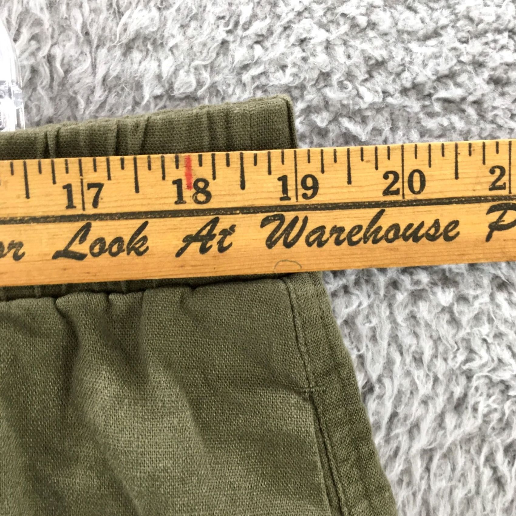 Vintage Universal Thread Chino Shorts Womens XL Green High Rise Elastic Waist Size 40" / US 18 - 4 Thumbnail
