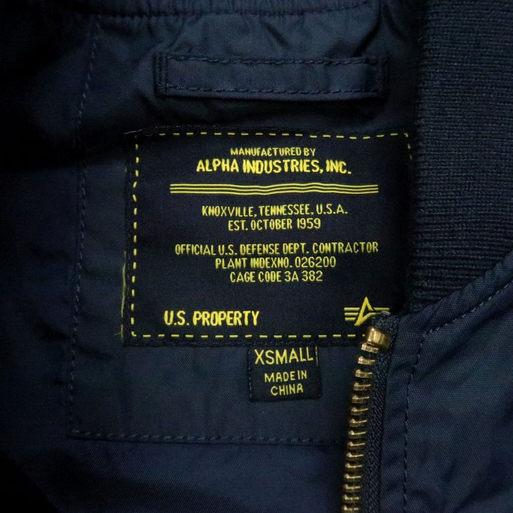 Alpha Industries Alpha Industries Jacket Mens XS Blue Bomber Full Zip Pockets Nylon Regular Vintage: No Size US XS / EU 42 / 0 - 3 Thumbnail