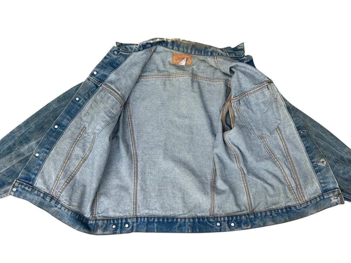 Levi's Trashed VTG 70s Levi’s Type 3 Distress Denim Trucker Jacket Size US L / EU 52-54 / 3 - 15 Thumbnail