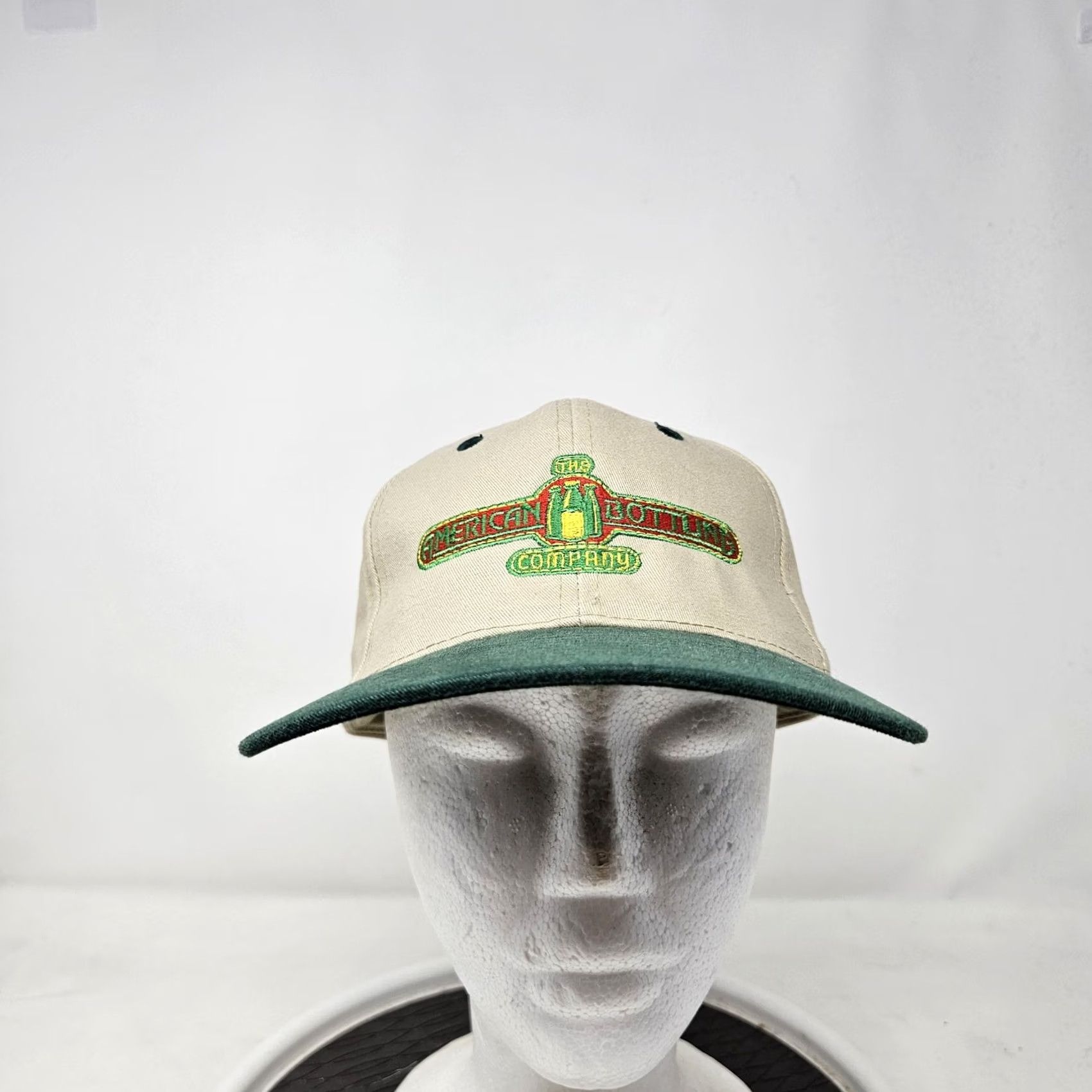 Vintage American Bottling Company Hat Cap Snap Back Mens Tan Green Cintas Trucker Size ONE SIZE - 2 Thumbnail