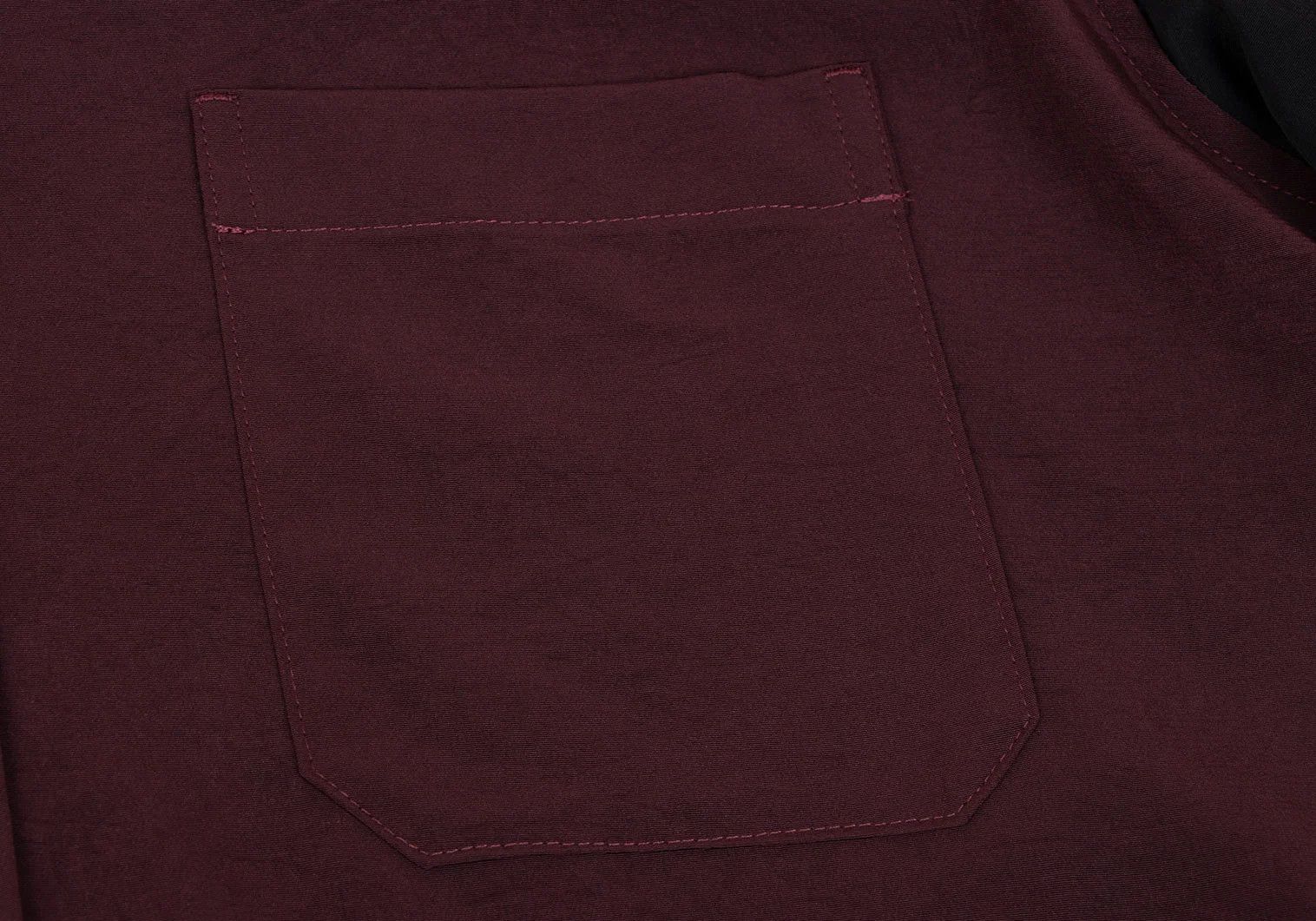 Yohji Yamamoto Bi-color Hooded Shirt in Bordeaux and Black Size US M / EU 48-50 / 2 - 6 Thumbnail