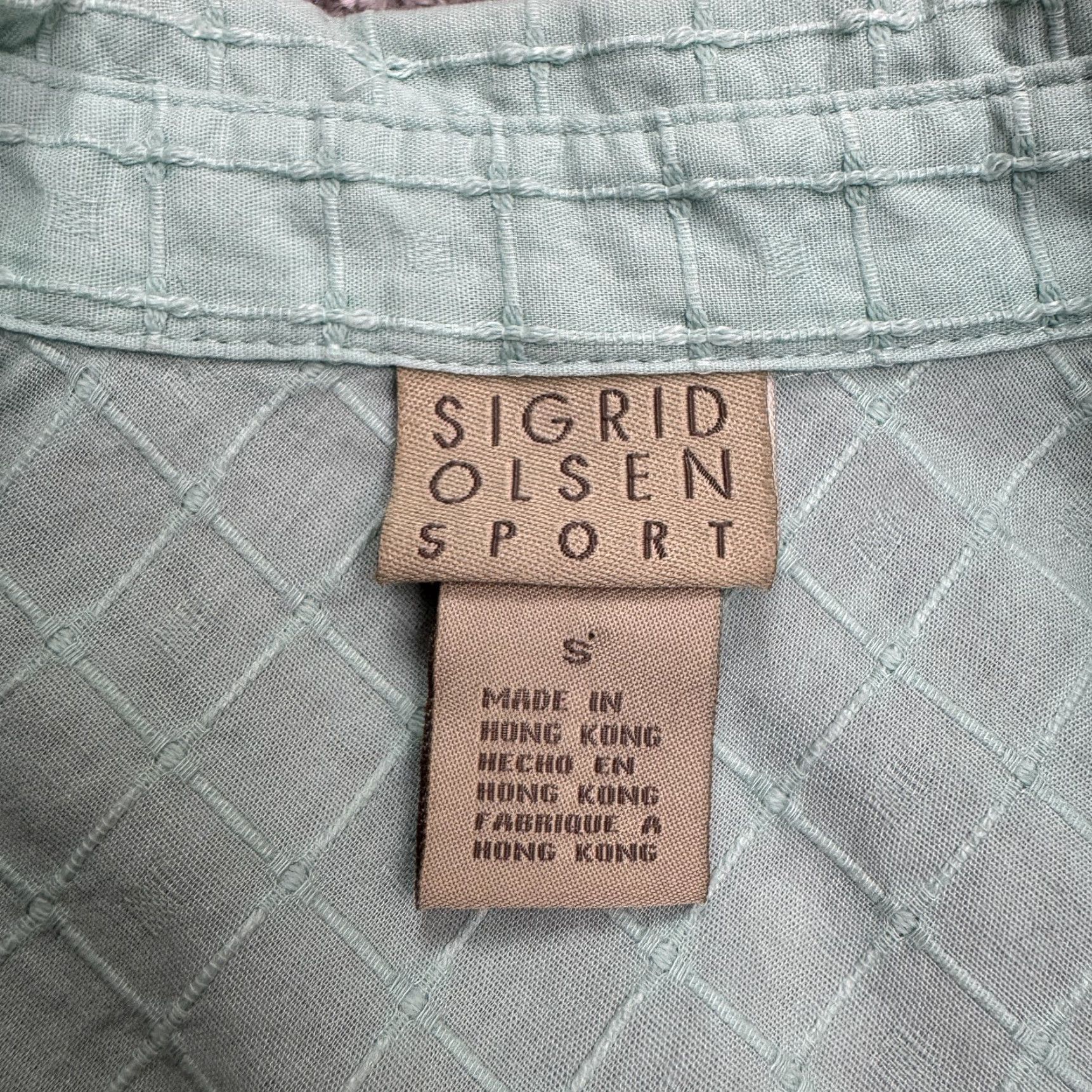 Vintage VINTAGE Sigrid Olsen Check Button-Down Shirt Womens Small Green Cotton Casual Top Size S / US 4 / IT 40 - 7 Thumbnail