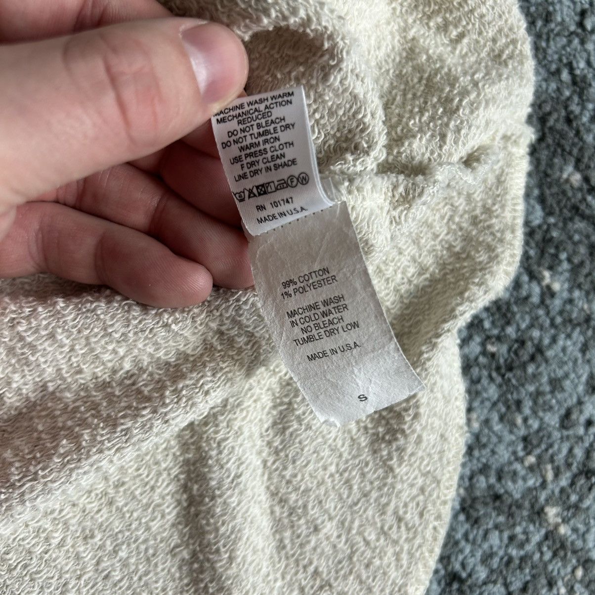 Velva Sheen WiDE BOXY CROPPED ViNTAGE LOOPBACK TERRY POCKET OATMEAL COZY Size US S / EU 44-46 / 1 - 3 Thumbnail