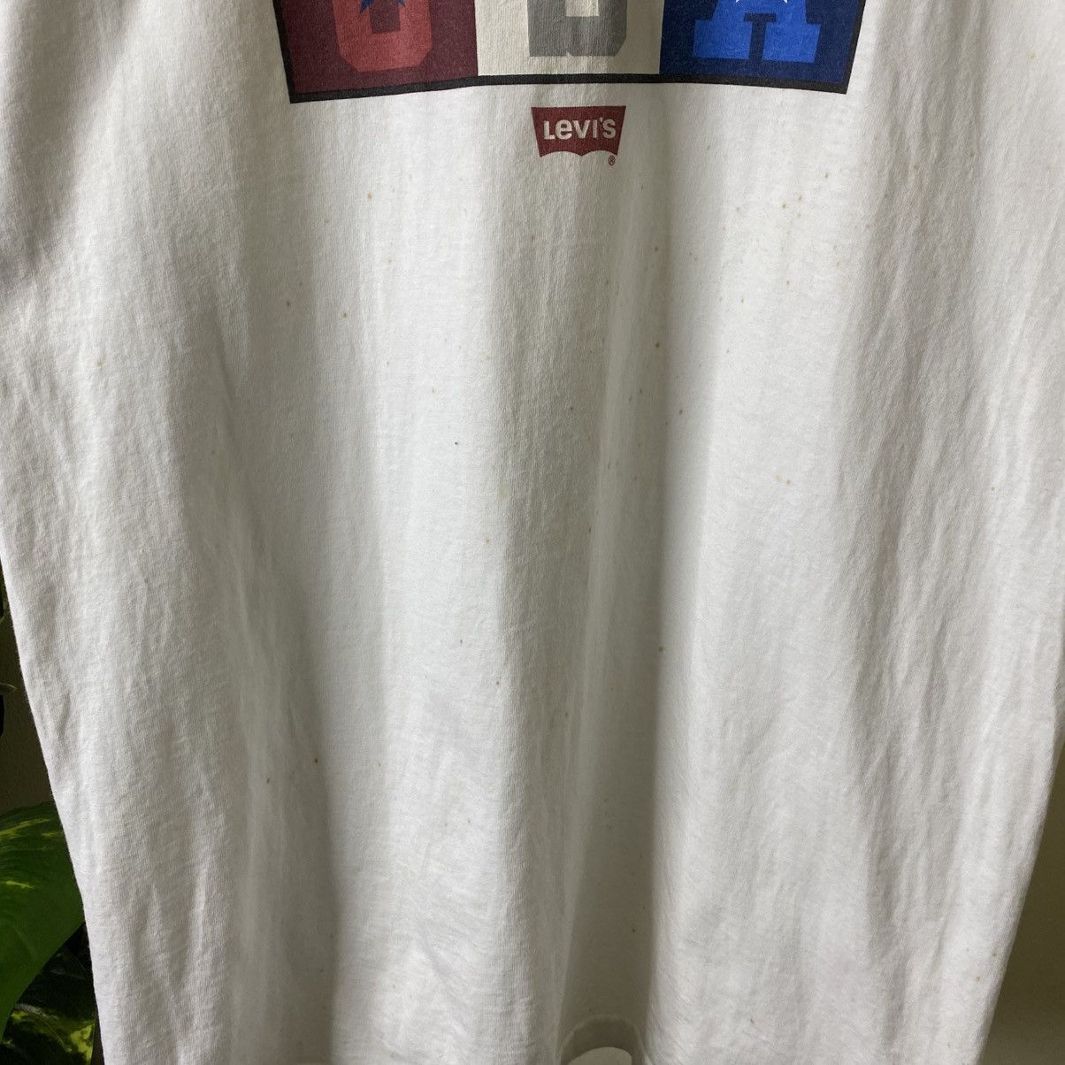 Levi's Vintage 1990s Levis USA Star T Shirt Size US L / EU 52-54 / 3 - 3 Thumbnail