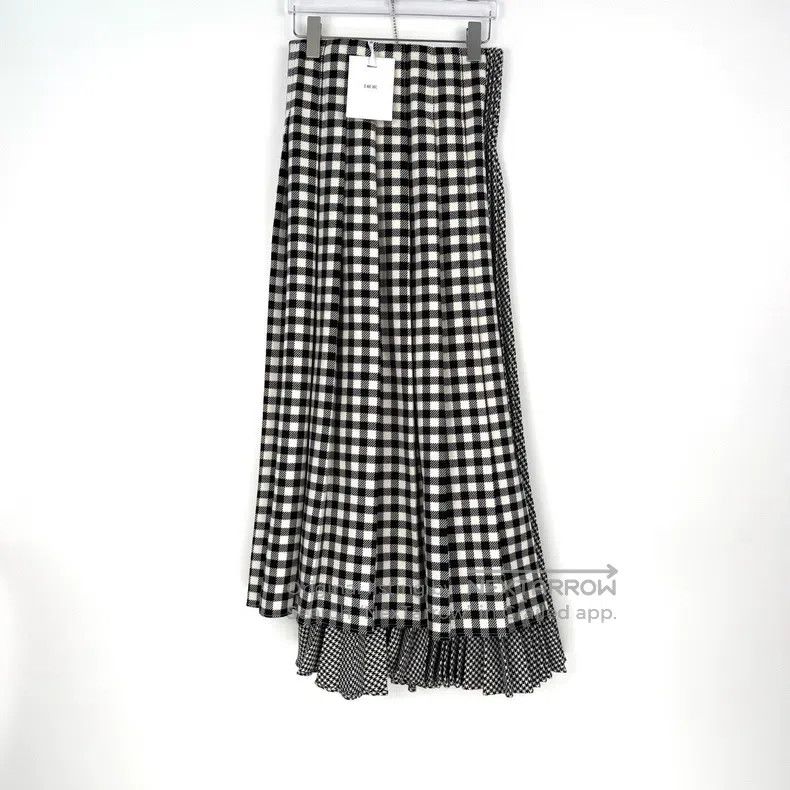 Dior Dior Black and white checkered wool irregular skirt Size 24" / US 00 / IT 34 - 3 Thumbnail
