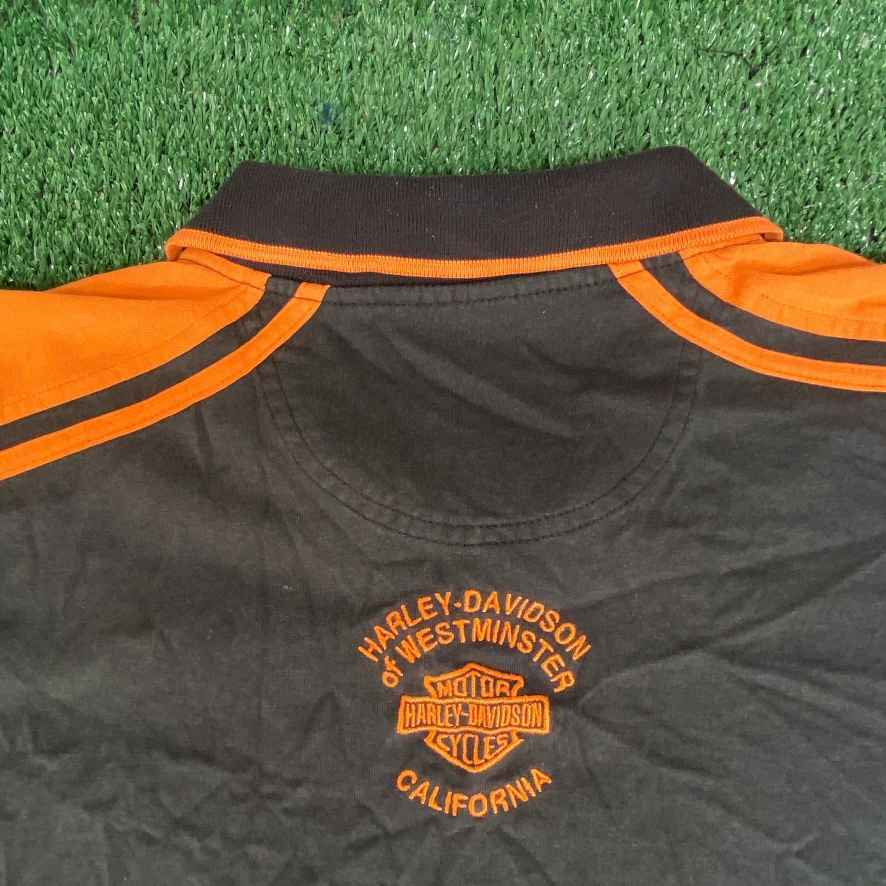 Harley Davidson Vintage Y2K Harley Davidson Rugby Polo Punk Biker Logo Shirt Size US XL / EU 56 / 4 - 7 Thumbnail