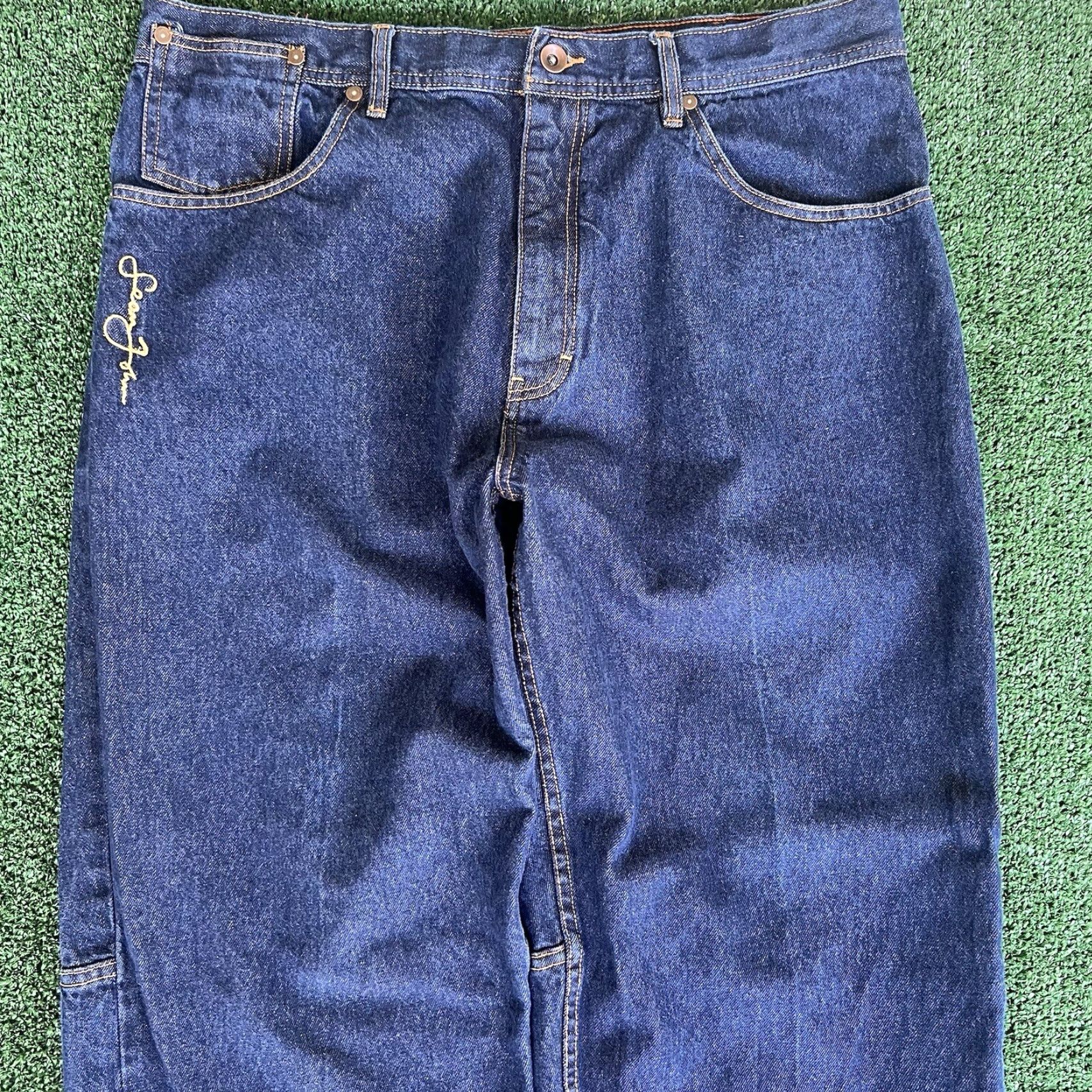 Sean John VINTAGE Sean John Jeans Baggy Wide-Leg 39x34.25" 21" Openings Mens Denim Blue 90s Hip Hop 5-Pocket Size US 39 - 5 Thumbnail