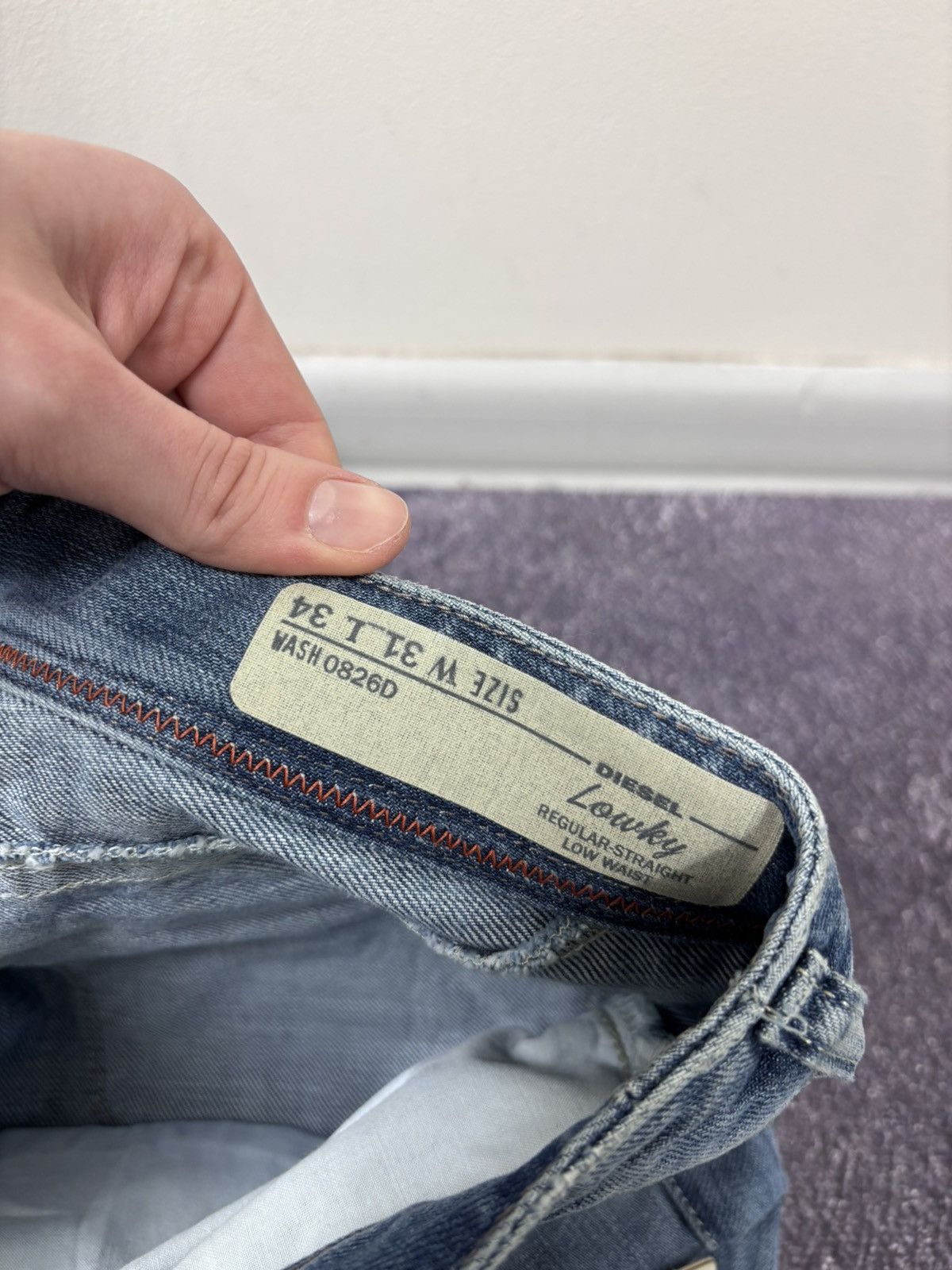 Diesel Diesel Lowky NWT Women’s Regular Straight Blue Denim Jeans Size 31" - 11 Thumbnail