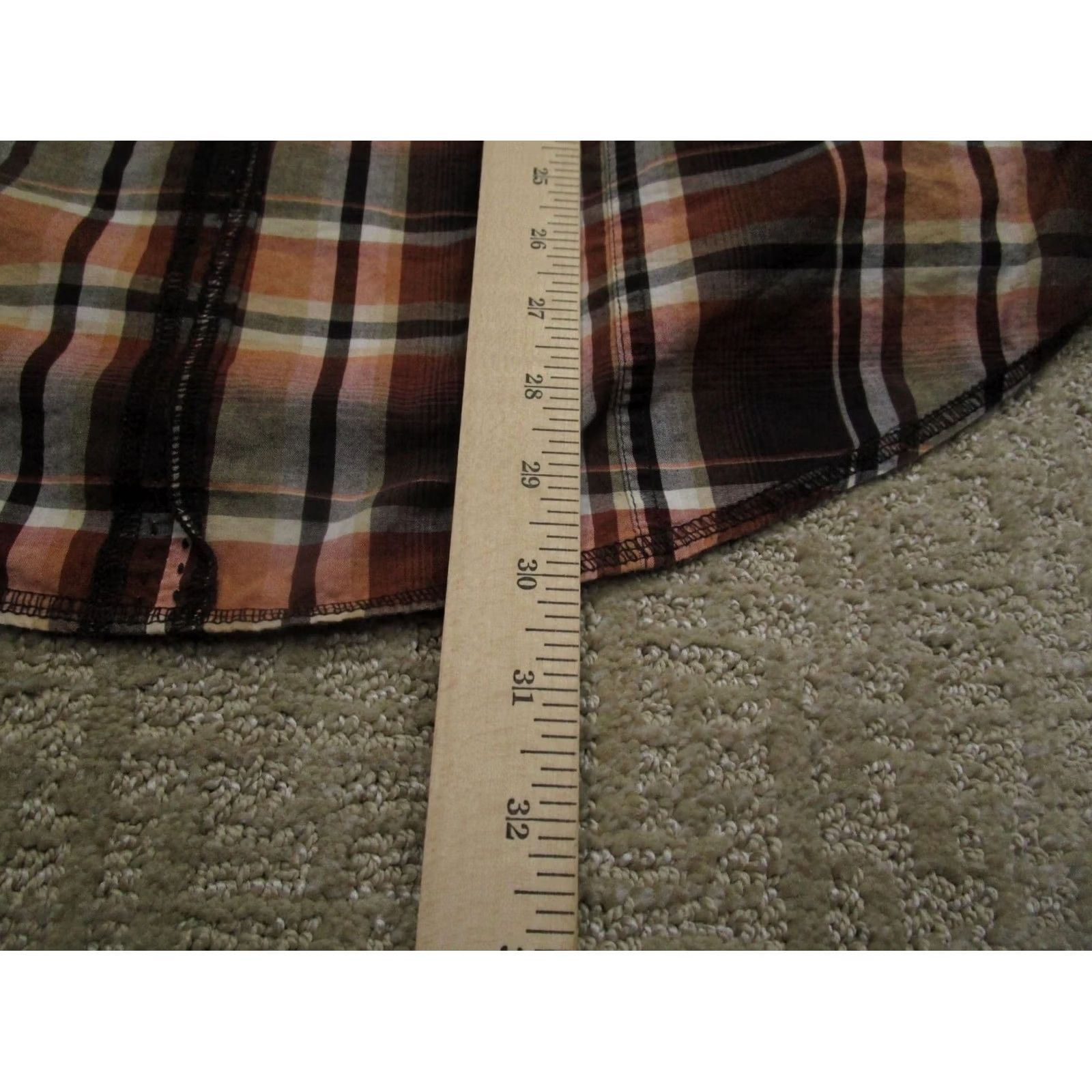 Vintage Rock and Roll Cowboy Shirt XL Brown Plaid Long Sleeve Pearl Snap Western Button-Up Mens Size US XL / EU 56 / 4 - 6 Thumbnail
