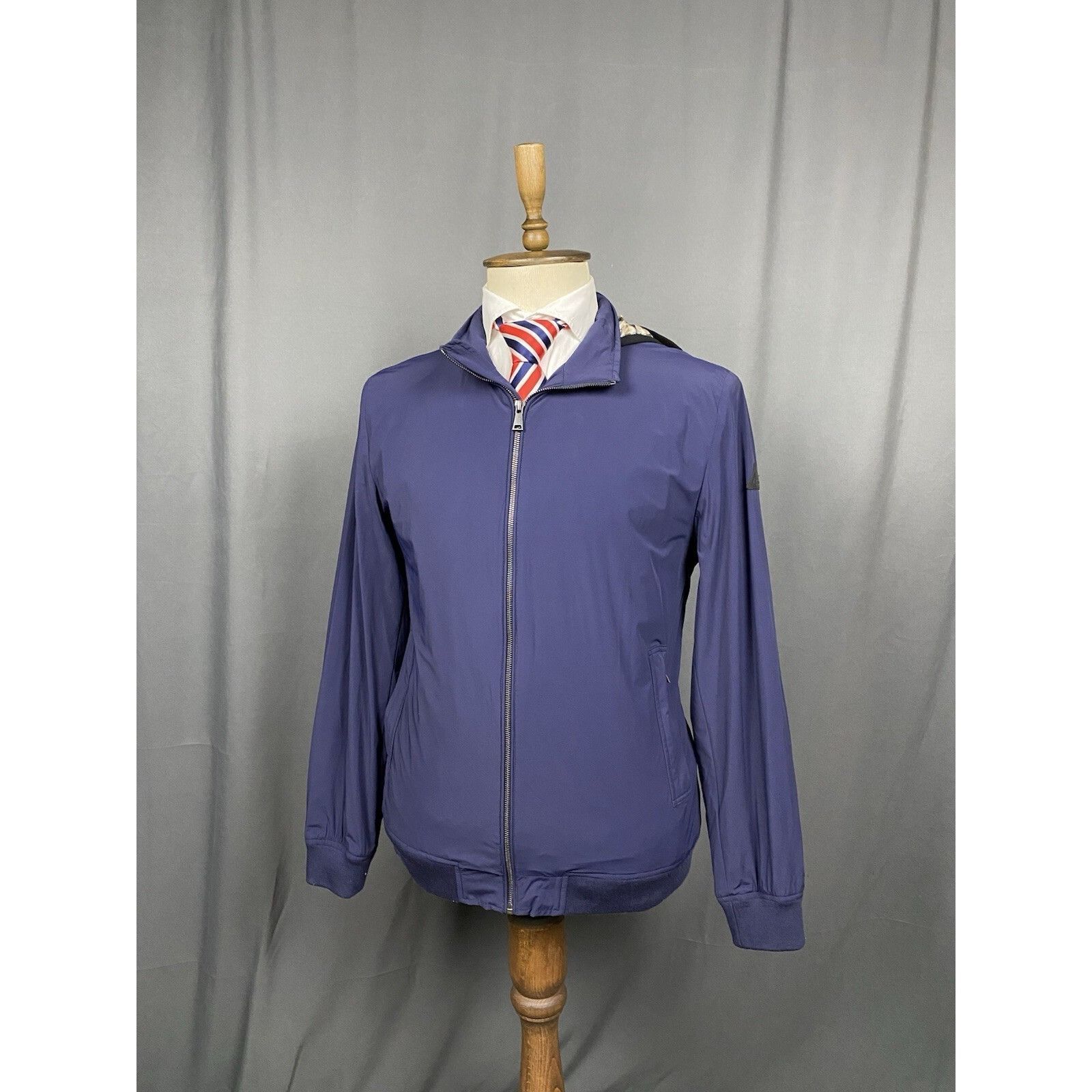 Aquascutum Aquascutum Check Men's Blue Windbreaker Jacket Size L Size US L / EU 52-54 / 3 - 4 Thumbnail