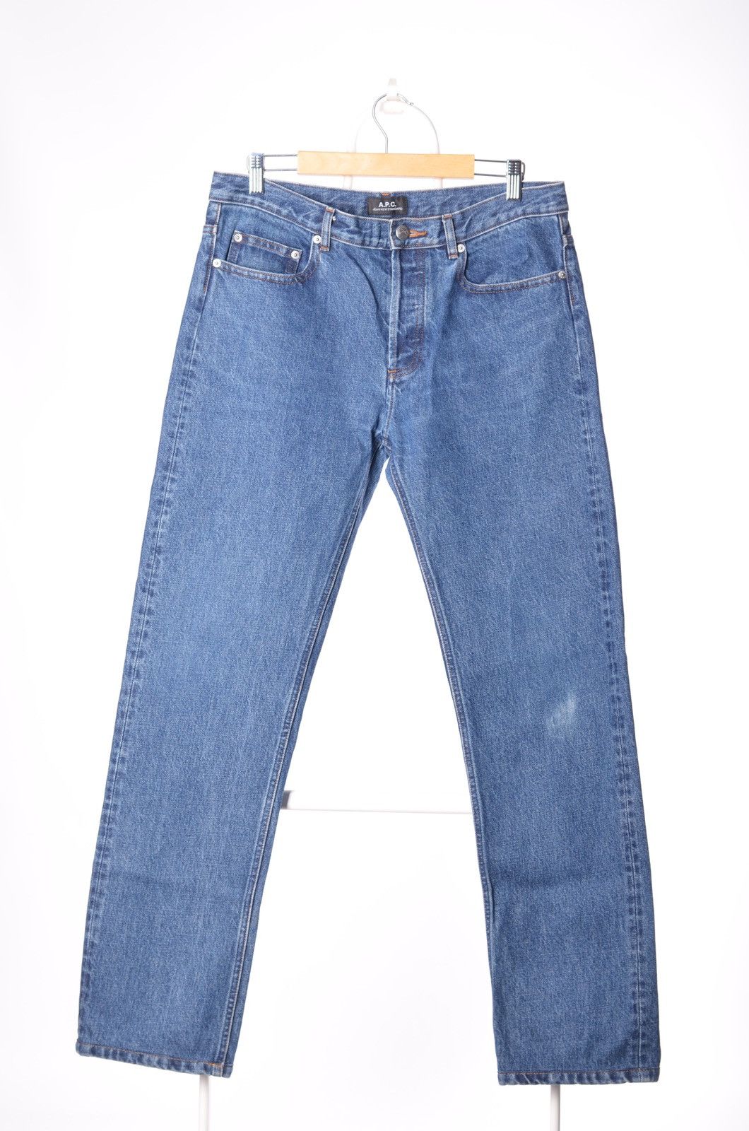 A.P.C. Vintage APC Petit New Standard Blue Wash Jeans sz 32 Size US 32 / EU 48 - 3 Thumbnail