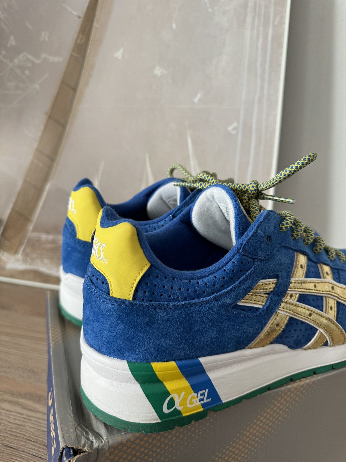 Asics × Ronnie Fieg ASICS x Ronnie Fieg GT-2 KFE Brazil Blue Gold H40JK Size US 8 / EU 41 - 7 Thumbnail