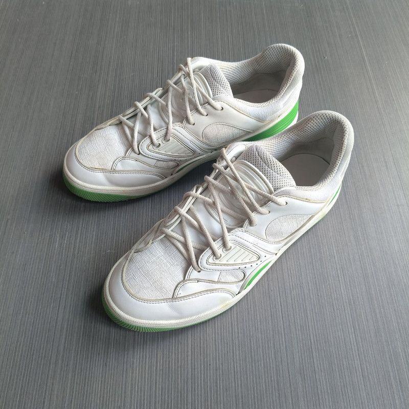 Gucci Gucci Basket Low Top Sneakers in White and Green 0079 Size US 6.5 / EU 39-40 - 1 Thumbnail
