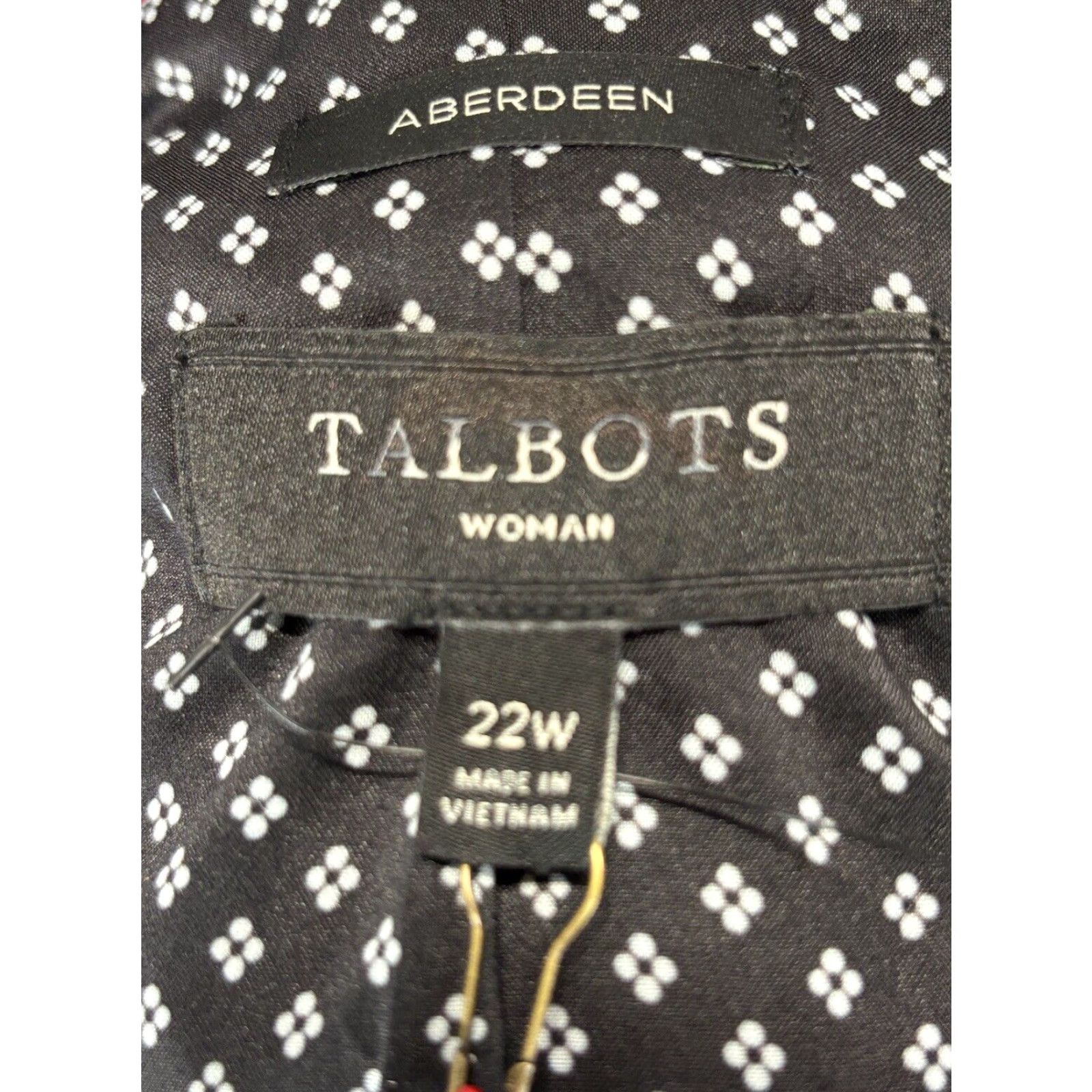 Talbots NEW Talbots Aberdeen Black Blazer Jacket 22W Plus Petite Classic Womens Size 3XL / US 20-22 - 6 Thumbnail