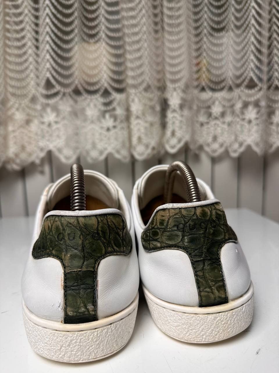 Gucci Rare Gucci Ace Classic White Leather Low Top Sneakers Stripe Size US 8 / EU 41 - 6 Thumbnail