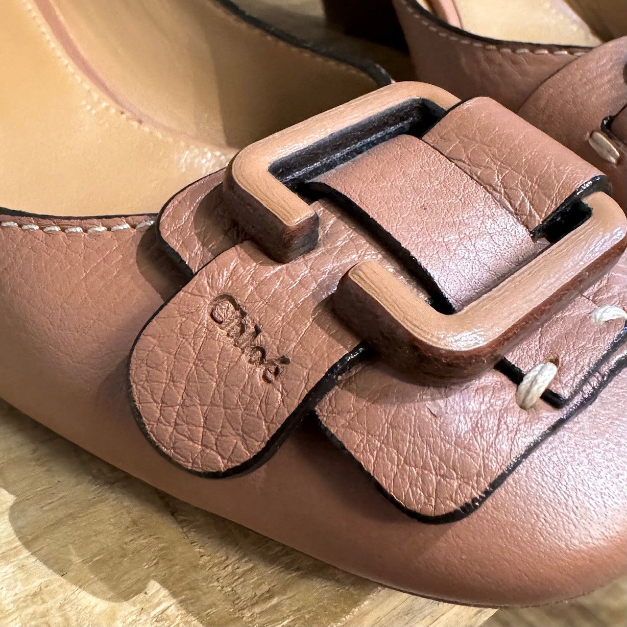 Chloe Chloé Brown C Buckle Wedge Pumps Size US 7 / IT 37 - 5 Thumbnail