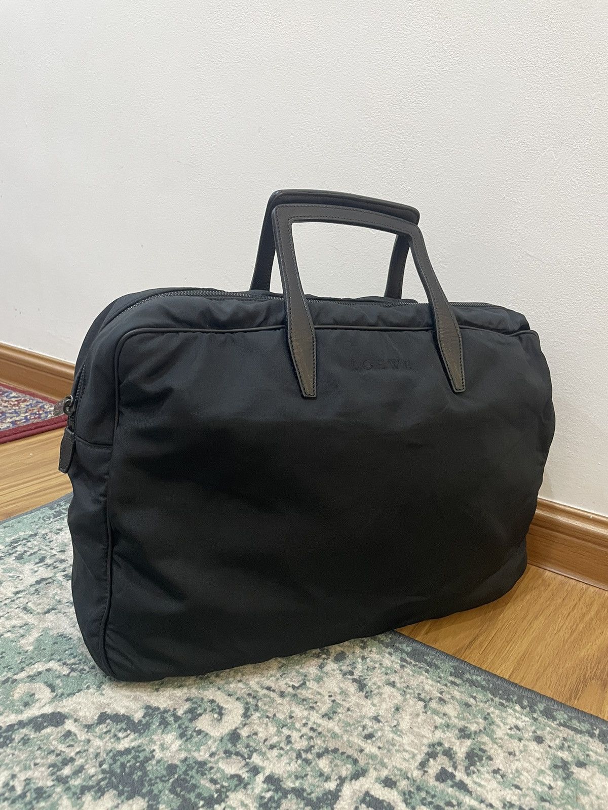 Loewe Loewe Black Nylon Leather Handle Travel Bag Size ONE SIZE - 16 Thumbnail