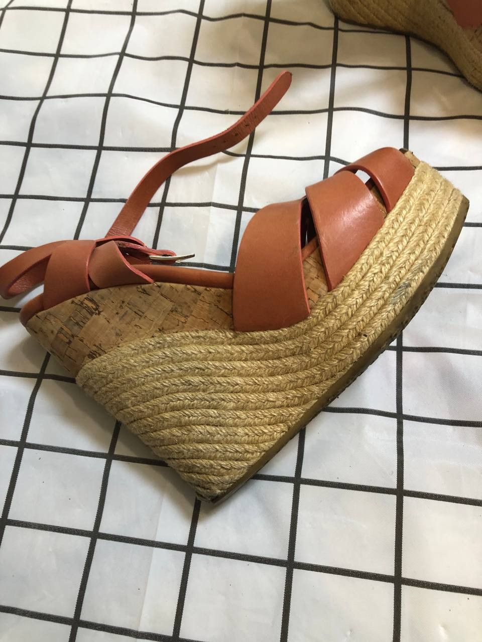 Jimmy Choo Jimmy Choo Minny Ankle Strap Sandals Camel Leather Burnt Size US 7.5 / IT 37.5 - 5 Thumbnail