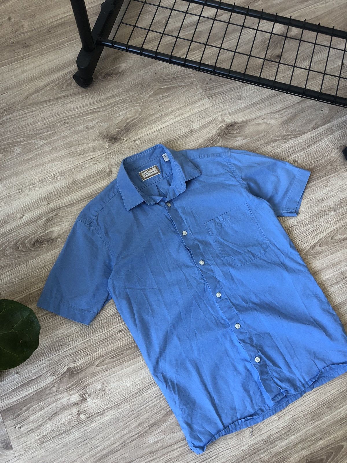 Burberry Vintage Thomas Burberry Linen Short Sleeve Shirt Size US S / EU 44-46 / 1 - 2 Thumbnail