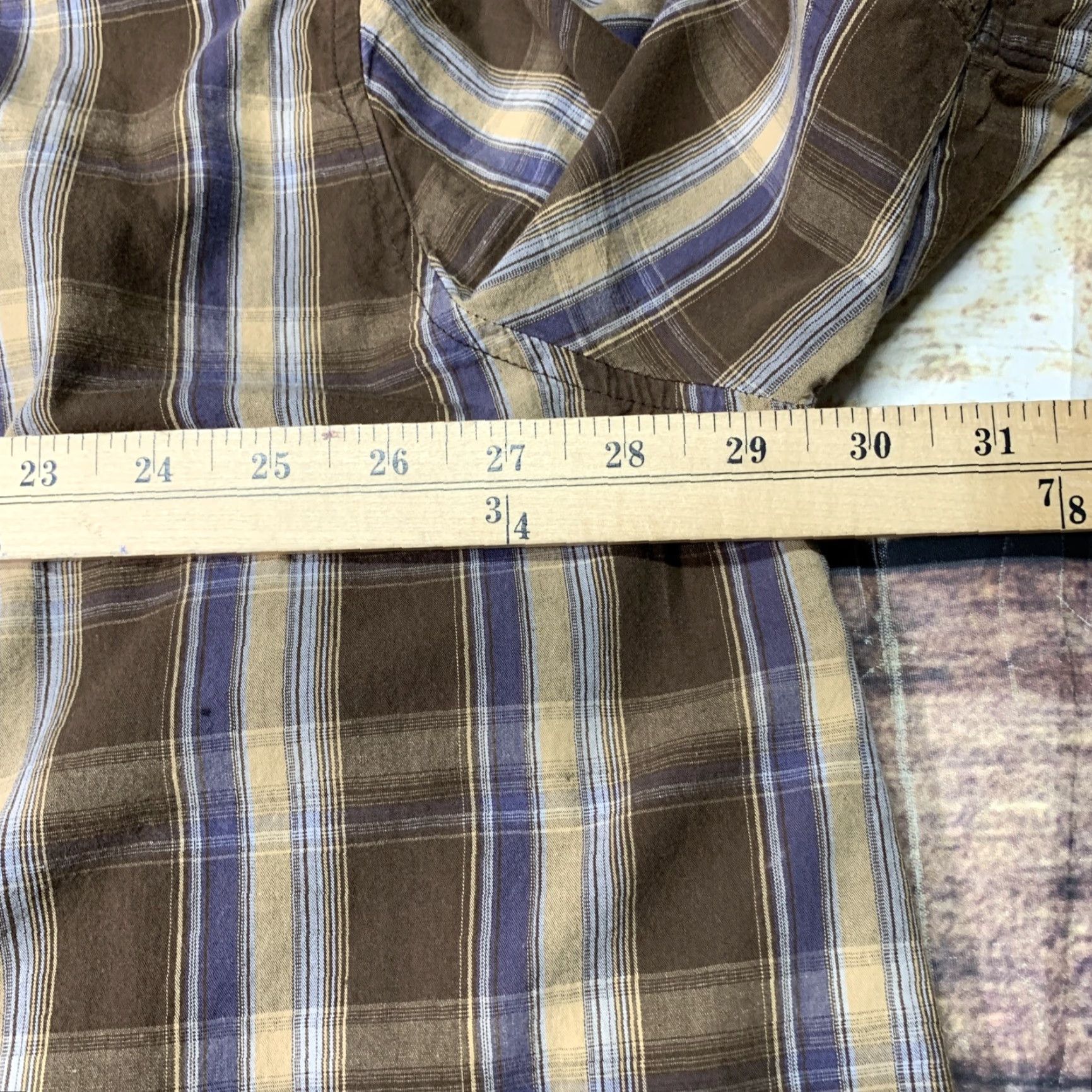 Rails Open Trails Mens Short Sleeve Shirt XXXL Brown Blue Tan Plaid Button Down Size US XXL / EU 58 / 5 - 3 Thumbnail