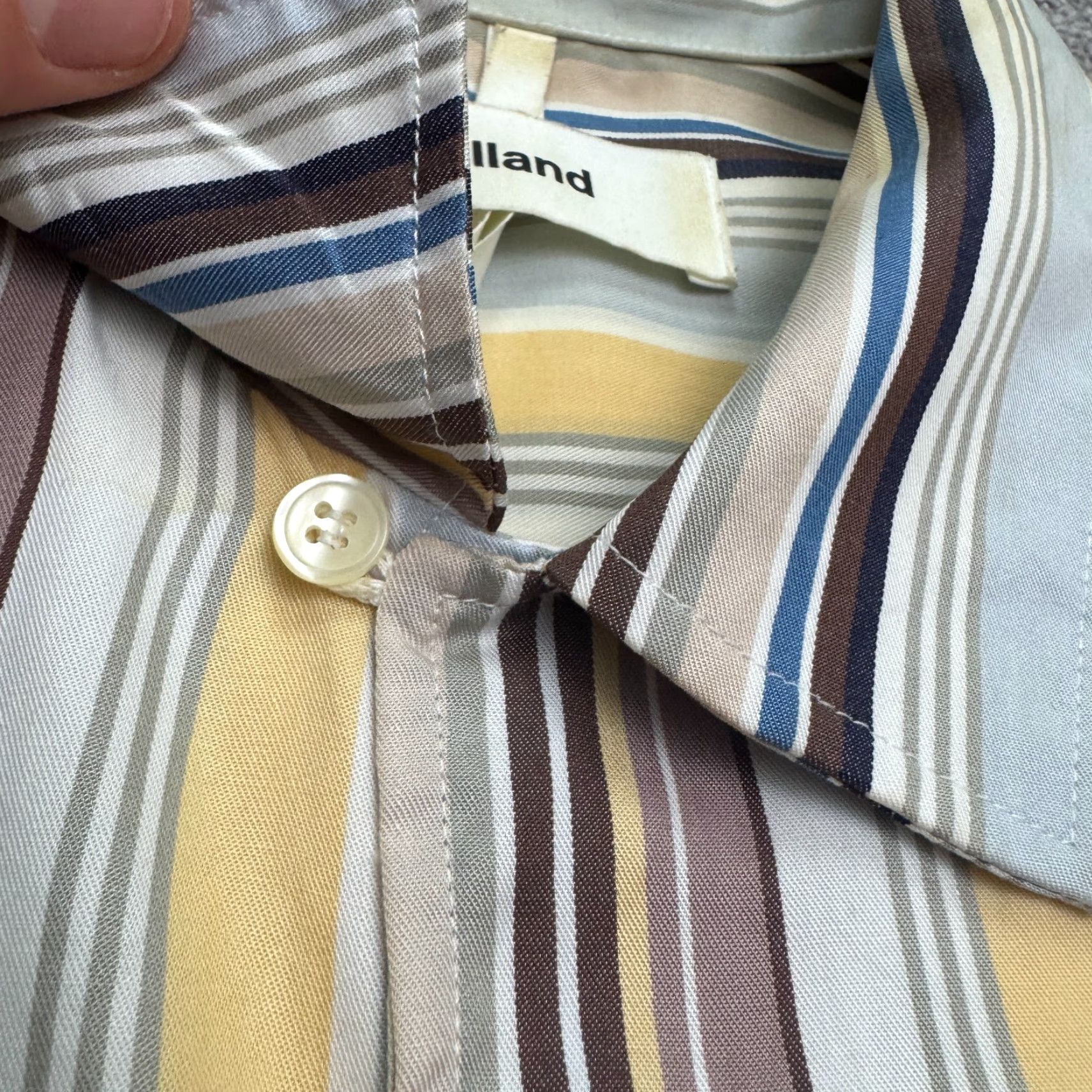 Soulland Soulland Orson Striped Button Down Shirt Mens Medium Multicolor Short Sleeve Size US M / EU 48-50 / 2 - 5 Thumbnail