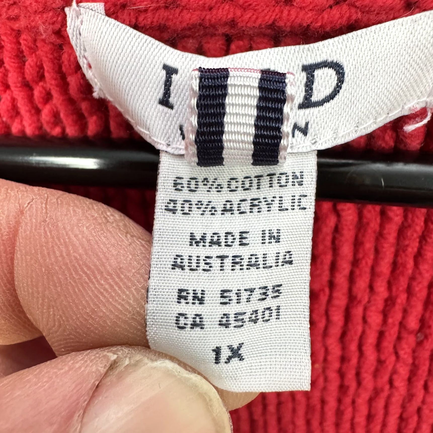 Izod VINTAGE IZOD Sweater Womens 1X Chunky Knit Snap Front Preppy Layering Grandpa Americana Size XL / US 12-14 / IT 48-50 - 6 Thumbnail