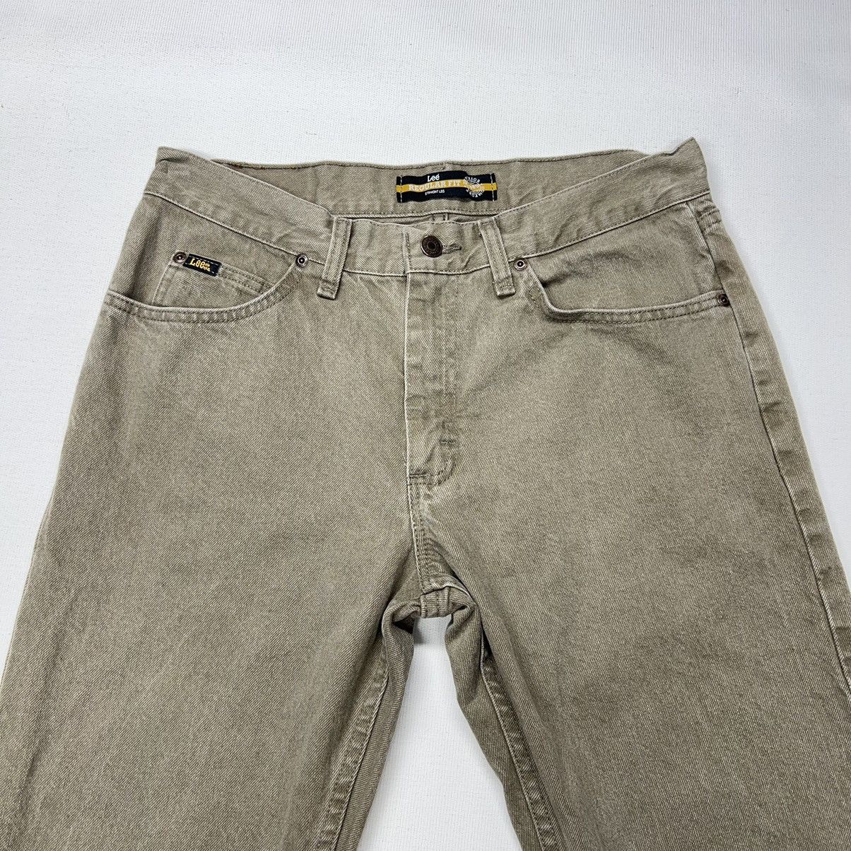 Lee × Vintage Lee Jeans Brown Regular Fit Straight Carpenter Workwear Size US 33 - 4 Thumbnail