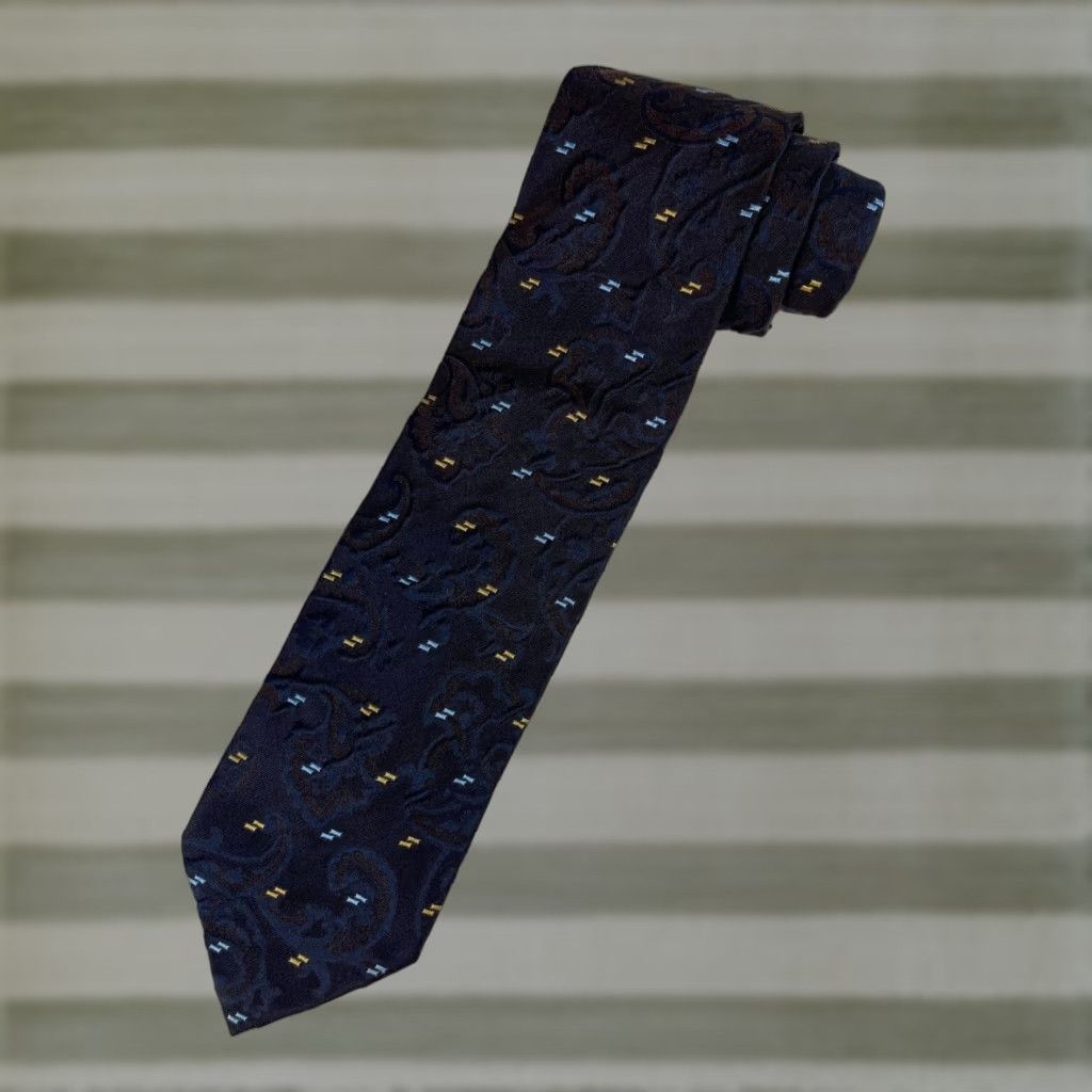 Ermenegildo Zegna Ermenegildo Zegna Tie Jacquard Silk Paisley Men’s Brown 57"-60" Wide 3.75" Made in Italy Size ONE SIZE - 1 Thumbnail