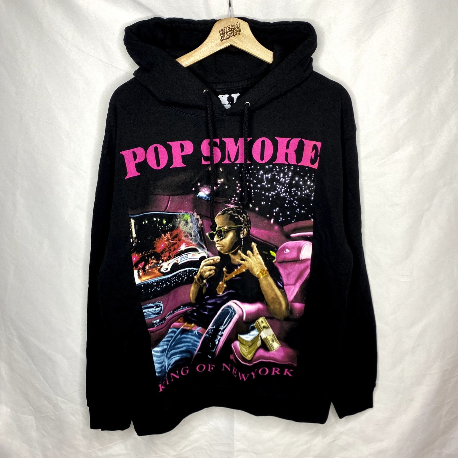 image of Vlone X Pop Smoke Shoot For The Stars Hip Hop Rap Tour Merch in Black, Men's (Size Medium)