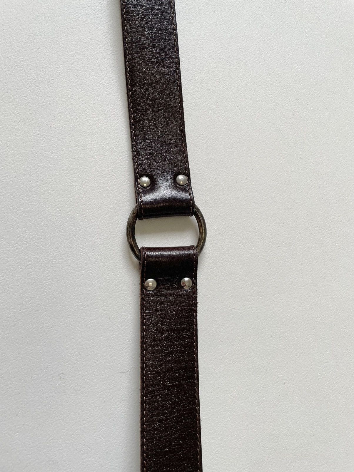 Maison Margiela A/W 06 Brown Leather ‘Bondage Belt’ Size 34 - 8 Thumbnail
