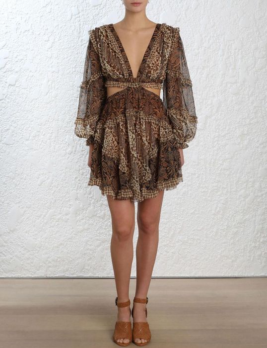 Zimmermann Batik Cut Out Dress Grailed