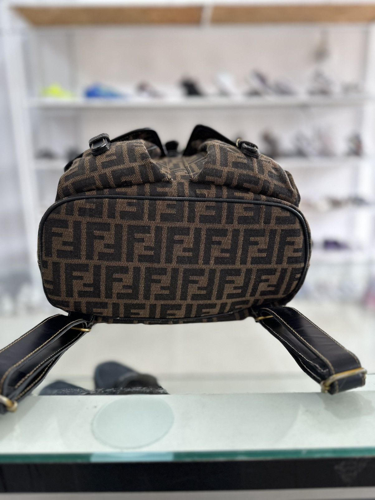 Fendi FENDI Brown Zucca Canvas Backpack Size ONE SIZE - 6 Thumbnail