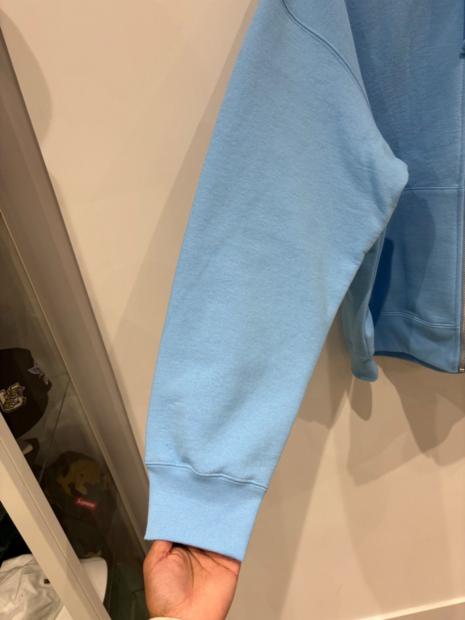 Supreme Supreme Devil S Logo Zip Up Hooded Sweatshirt Light Blue Size US L / EU 52-54 / 3 - 2 Thumbnail